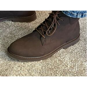 534 Goodfellow & Co Men’s Brown Lace-Up Ankle Boots Rugged Casual Workwear Shoes